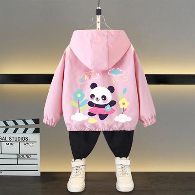 Mädchenmode Mantel 2025 Frühling und Herbst Kinder Freizeit Kapuzen-Hardshelljacke