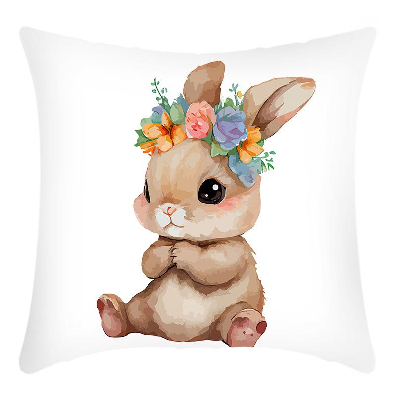 

Easter Bunny Pillowcase, Holiday Home Decoration, Letter Sofa Cushion Cover, Bedroom Lumbar Support Pillow Cover, Bedroom 45*45cm