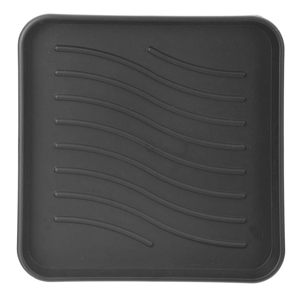 Black Plastic Shoe Drip Mat 38x38cm
