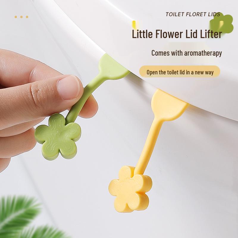Cute Cartoon Silicone Toilet Seat Lifter - Flip-Up Handle