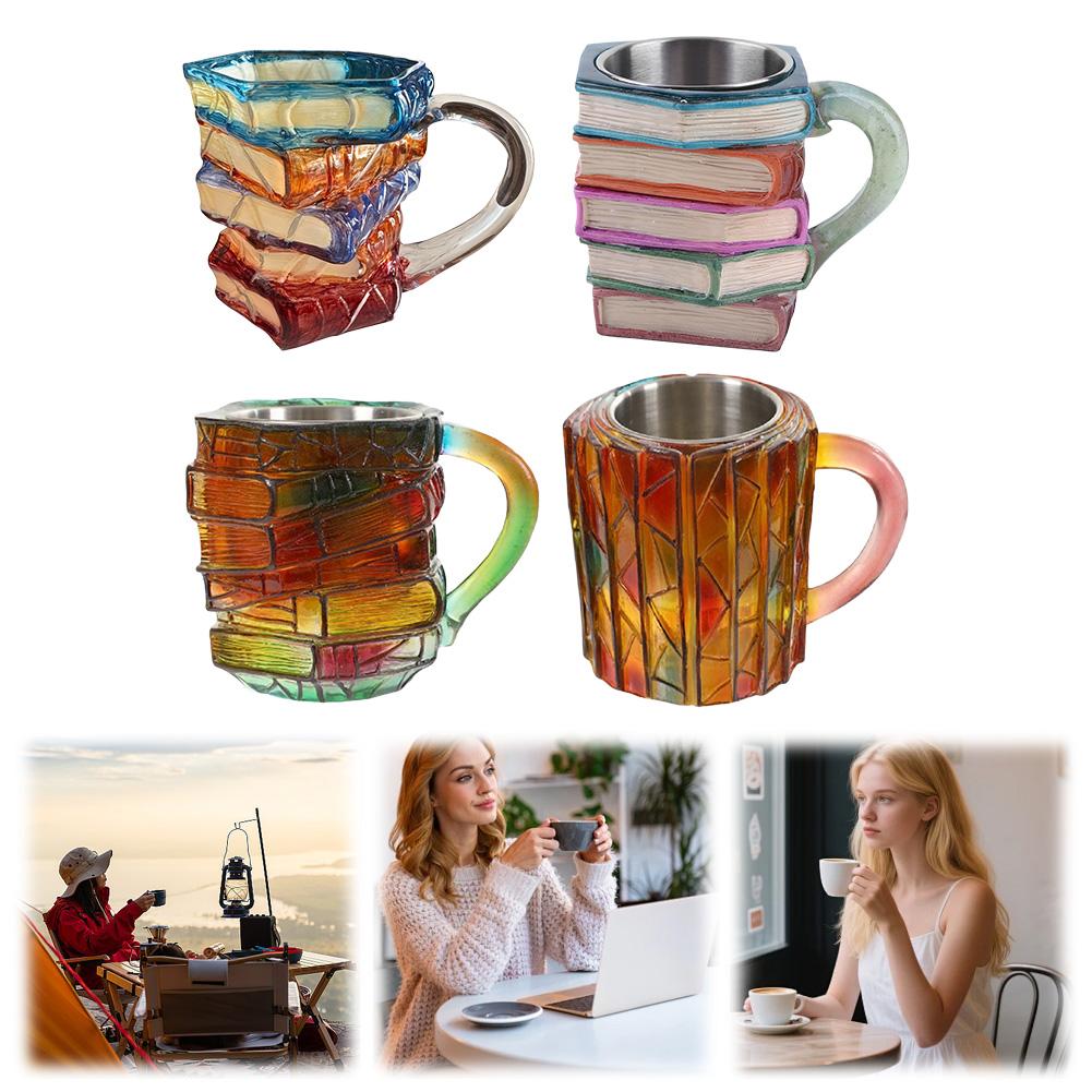 Books Drinking Container Wear Resist Creative Book-Shaped Drinkware Multi-Purpose Novelty Water Mug for Literature Lovers