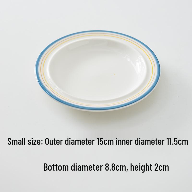 

Белая керамическая боковая тарелка с широким краем, 5,9/6,8 дюйма – Идеально подходит для фруктов и десертов