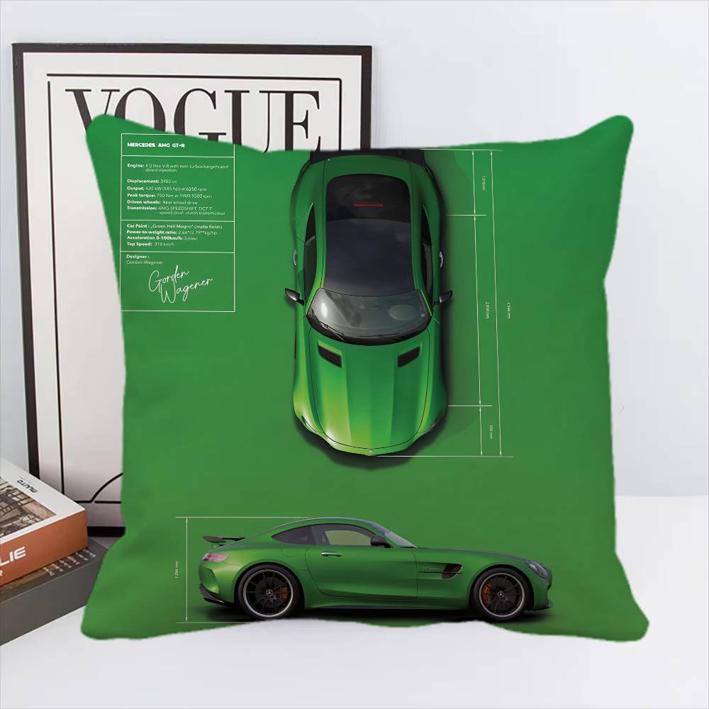 Colorprint Cars Pillow Case Square Pillow Bedroom Sofa Leisure Comfort Cushion Car Living Room Home Decoration