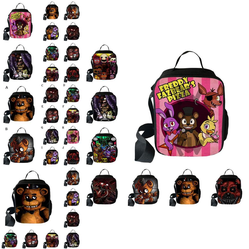 Five Nights At Freddy's Insulated Lunch Bag With Large Capacity And Mesh Pocket