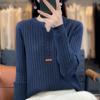 Women'S Winter Sweater Solid Color Round Neck Thickening Knitted Pullover Sweaters Fashiontemperament Elegant Thermal Sweaters