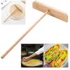 1-2 Pcs Practical T Shape Crepe Maker Pancake Batter Spreader Stick Wooden Diy Chinese Crepes Omelette Pie Tools Rack Spreader