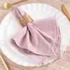 24 Stück 40cm x 40cm Stoffservietten Waschbar Wiederverwendbar Großpackung Einfache Baumwolle Tischserviette für Zuhause Küche Abendessen Hochzeitsdekoration
