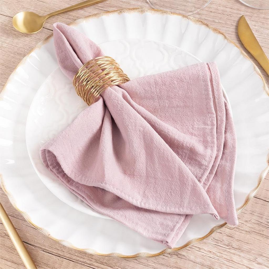 24 Stück 40cm x 40cm Stoffservietten Waschbar Wiederverwendbar Großpackung Einfache Baumwolle Tischserviette für Zuhause Küche Abendessen Hochzeitsdekoration