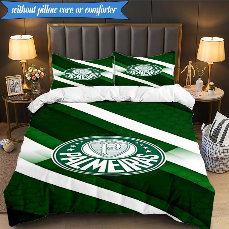 3PCS Sociedade Esportiva Palmeira Printed Soft Bedding Set,Including 1pc Duvet Cover And 2pcs Pillowcases Perfect for Bedroom, Dormitory, Fan gift
