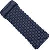 Single-person tourist inflatable mattress with built-in pump for tents