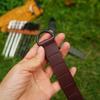 CLS 8-hole Ground Nail Storage Chain PU Leather Portable Tent Nail Storage Bag Outdoor Camping Nail Bag Storage Accessory Chain