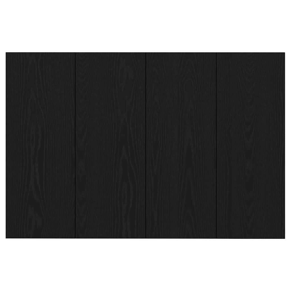 Headboard with Cabinets 3 Pcs Black Oak Effect Particleboard