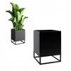 FLOWERPOT Metal Flowerpot Cover Black Loft Bordeaux 37x37x45