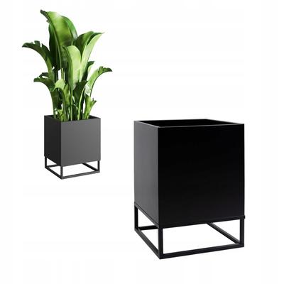 FLOWERPOT Metal Flowerpot Cover Black Loft Bordeaux 37x37x45