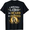 Praying Hands I Sought The Lord Christian Men Women T-Shirt