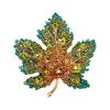 1/3Pcs Maple Leaf Brooch Colored Rhinestone Enamel Thanksgiving Brooch Festive Autumn Inspired Design Lapel Badge