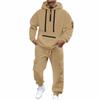 Set da 2 pezzi da uomo: Felpa alla moda e Pantaloni jogger cargo per outfit casual streetwear