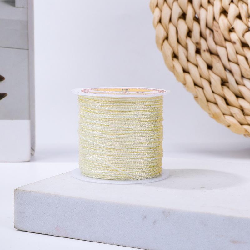 Handmade Red Lanyard Bracelet with Gold Iridescent Gimp Thread