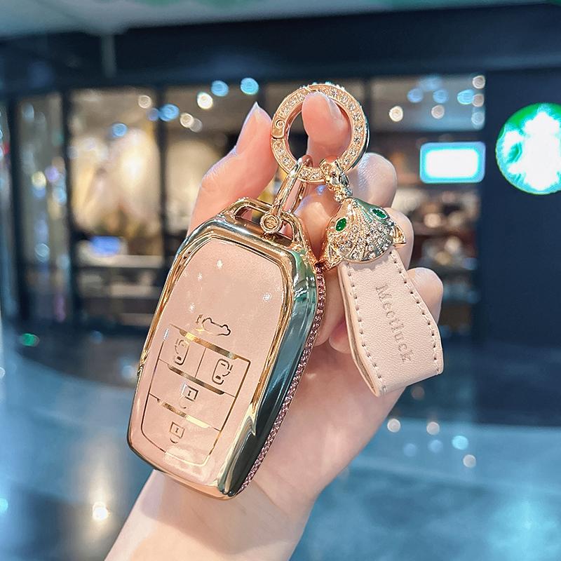 For Toyota Keycase Sienna Alphard Granvia Crown Vellfire Keycover Keyshell Keychain Premium Car Key Shell Cars Accessories