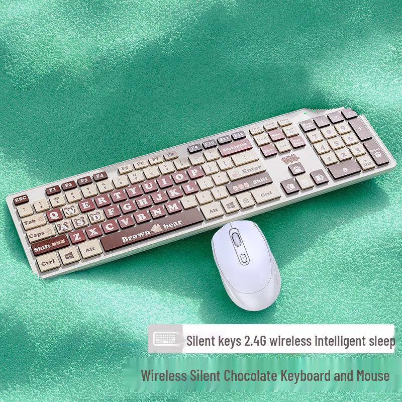 Wireless Esports Gaming Keyboard and Mouse Set - Silent for Desktop, Laptop, or Office Use