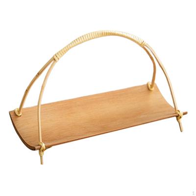 Rastrelliera Bamboo Dimsum Piatto di Servizio Antipasti Vassoi Scaffali Piatto da Dessert Rustico