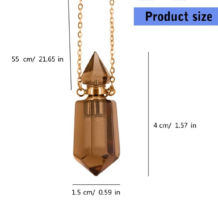 Einzigartiger Kristall Parfümflakon Halskettenanhänger Verstellbare Länge Schlüsselbeinkette Edelstahl Kabelkette Damen Choker