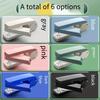 Rotating Stapler, Mechanical Desktop Stapler, Foldable Design, ABS Plastic, Flat Crown Shape, Labor-saving and Multifunctional