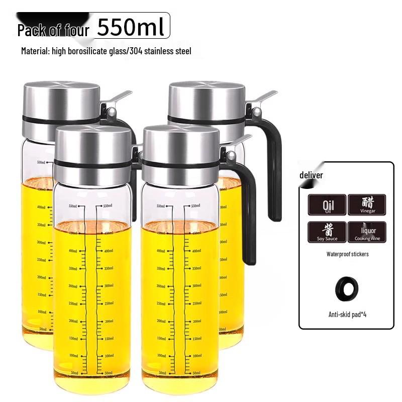 304 Edelstahl Auslaufsicheres Öl- & Essigflaschen-Set