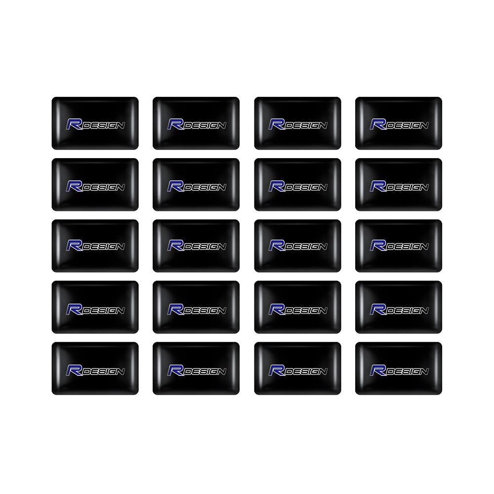 10/20Pcs Car Console Logo Stickers 3D Epoxy Resin Badges Interior Accessory For Volvo Rdesign XC90 V90 V60 XC60 V40 S80 S60 S90