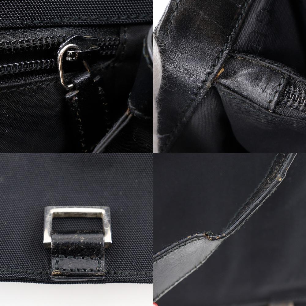 Gucci Shoulder Bag Black Nylon Canvas Unisex Used