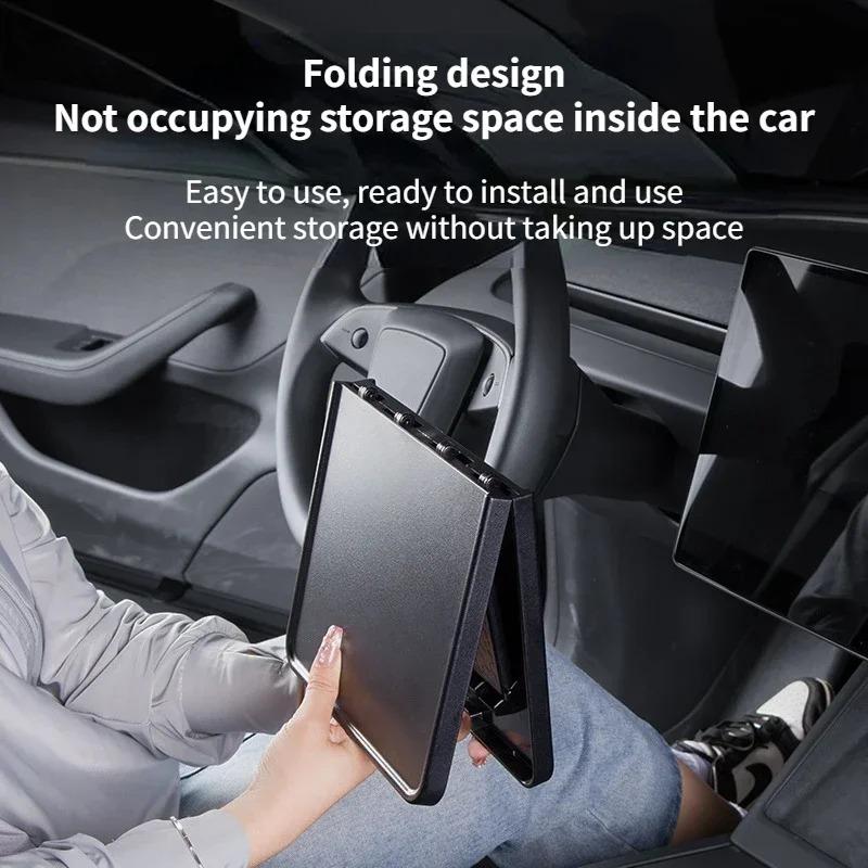 For Tesla Model 3 Y 2017-2025 Dining Tray Central Control Plate Board Center Console Drink Fast Food Table Holder Accessories