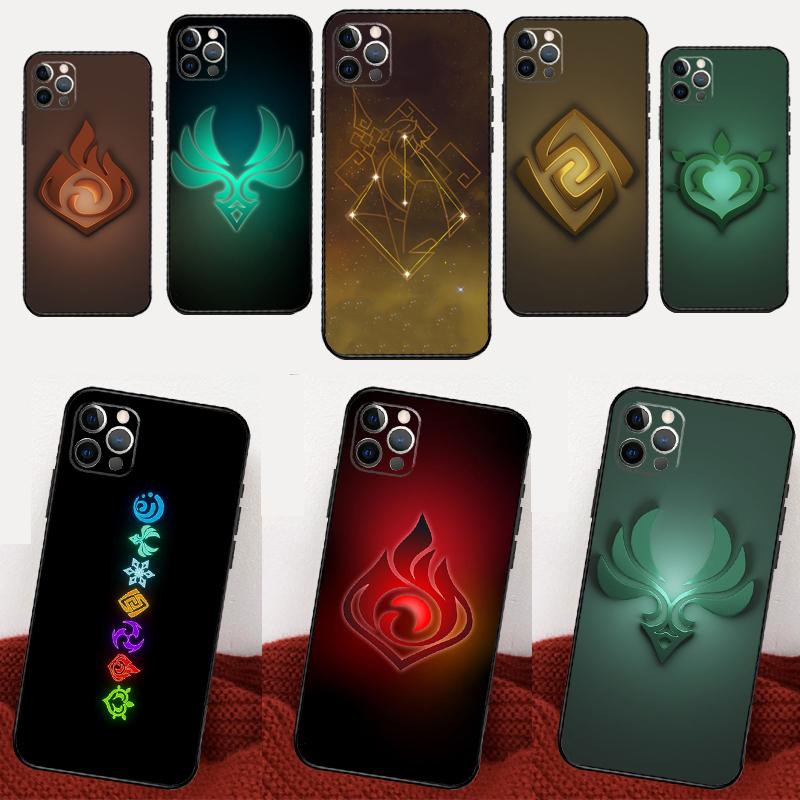 Genshin Impact Phone Case For iPhone 17 16 15 14 13 12 11 Pro Max mini 15 16 Plus 16e 17 Air Cover Fundas