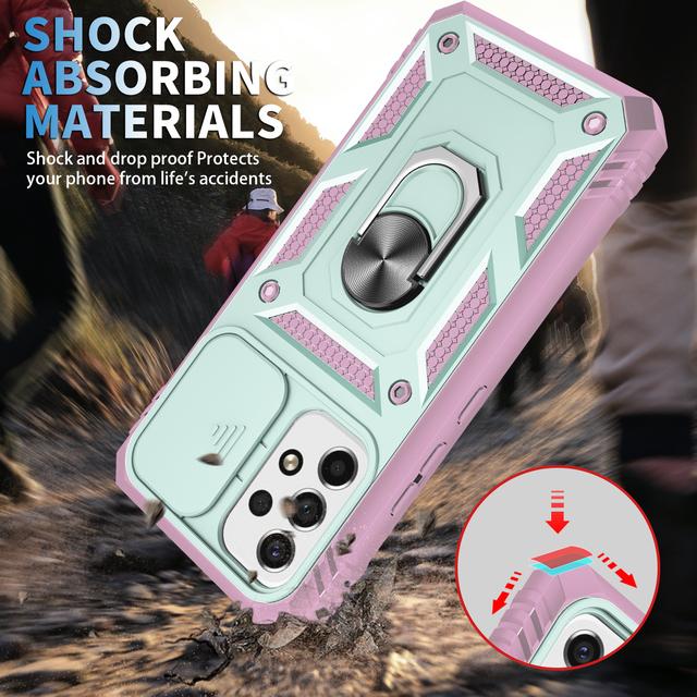 

Прочный чехол с металлическим кольцом с защитой от падения, чехол для Samsung Galaxy A54 A14 A53 A52s A52 A12 A13 S22 S23 Ultra S21 Plus S20 Fe A51 A32 5g for Galaxy A53 5G