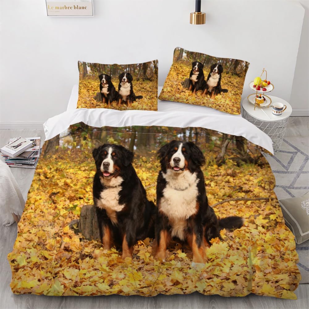 Berner Sennenhund Weiche Bettbezug Einzelbett Schöner Haustierhund Bettwäsche Set Für Junge Jungen Junge Mädchen Mikrofaser Schönes Tier Warme Deckenbezug 2/3