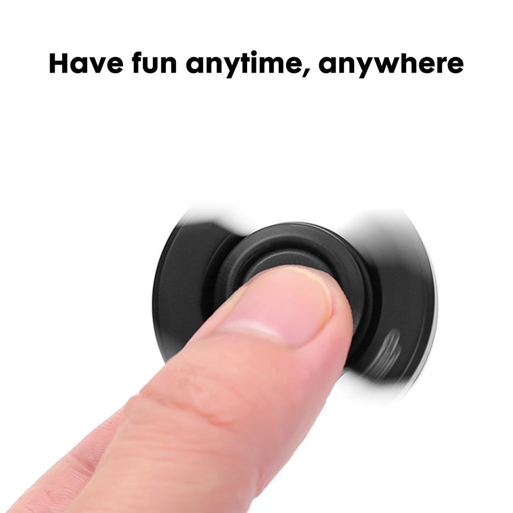Triple Action Metal Fidget Spinner for Adults Zinc Alloy Tactile Sliding Knob Anti Anxiety Desk Toy with Smooth Rotation Click and Slide Functions