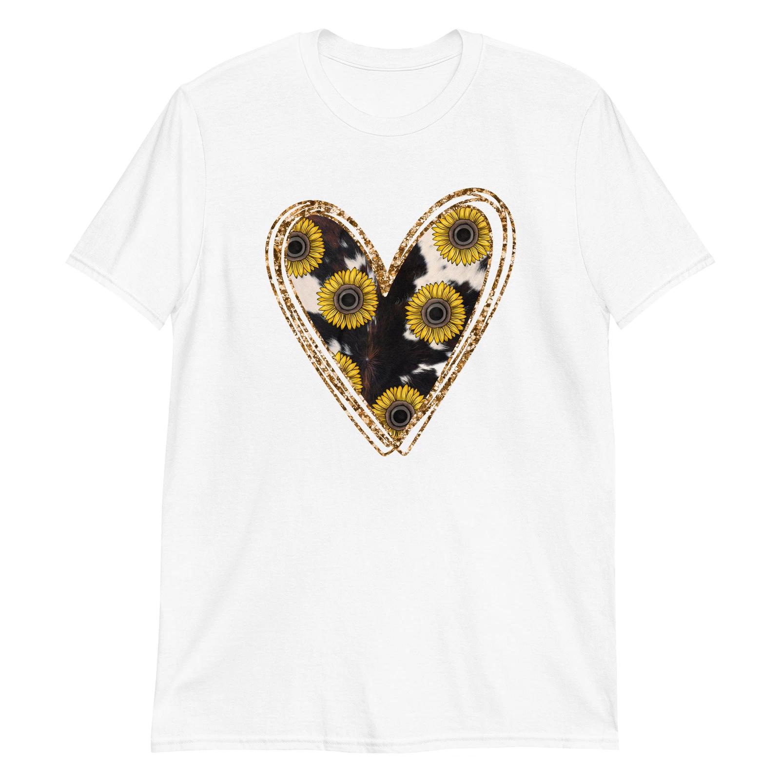 

Sunflower Heart Unisex T-Shirt, flower nature garden sun outdoors love plant L