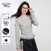 Women's Plaid Lace Patchwork Long Sleeve Fake Two-Piece T-shirt