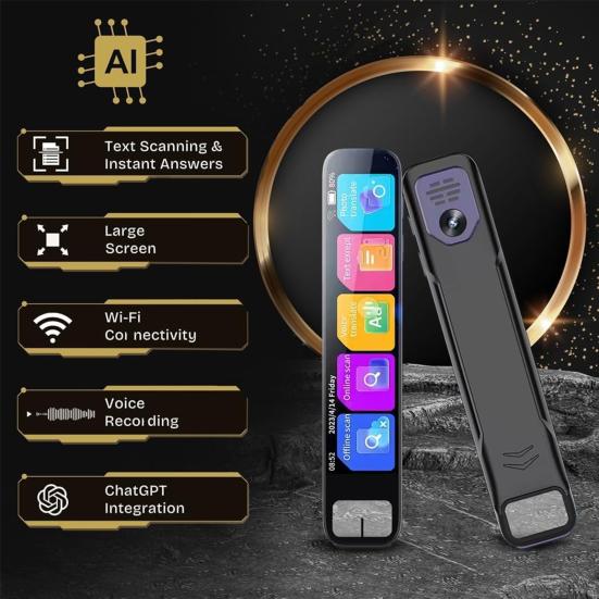 Translation Pen 134 Languages Online Translation AI Scanning Smart Pen Assistive Tool Touchscreen Language Translator Device Language Learners