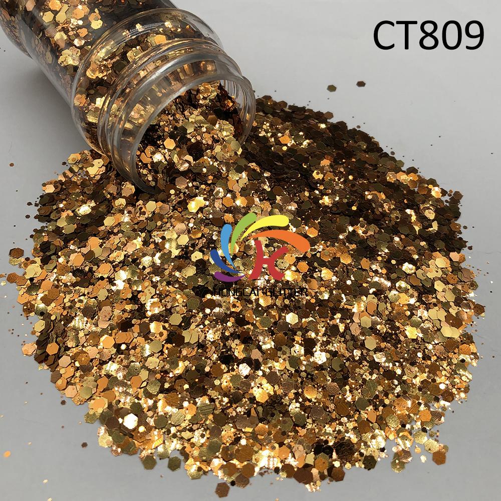 Polyester Glitter Metallic Chunky Mixed Glitter Bulk for Nail Art Epoxy Resin Crafts Christmas Decorations