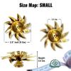 Decorative Brass Diya for Puja (Set of 1 Small 3inch Golden Sun Design) Center Wick Holder Pital Akhand Deep Vilakku for Home Décor,