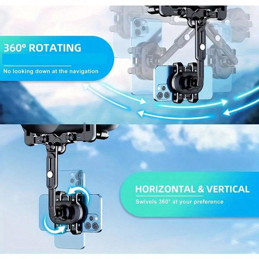 360°Rotatable And Retractable Car Phone Holder Car Rearview Mirror Bracket,Multifunctional Adjustable Universal Phone Holder