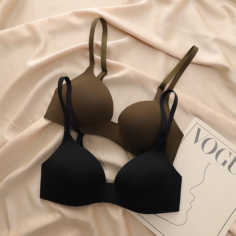 Smooth non-marking cup, no steel ring, small chest gathering underwear, comfortable upper support, anti-sagging collection breast bra HXW