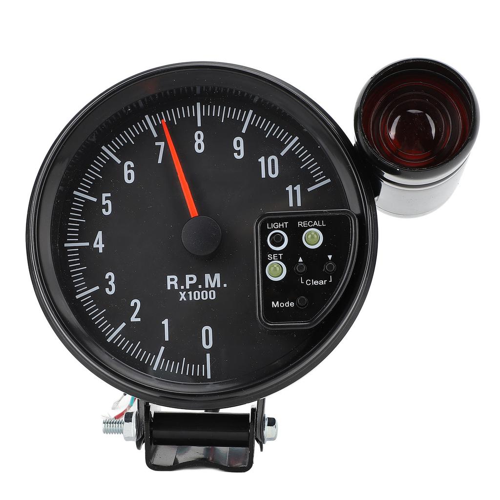 12V 5in Car Tachometer with LED Shift Light 7 Color Display 11 RPM for 4 6 8 Cylinder Vehicles