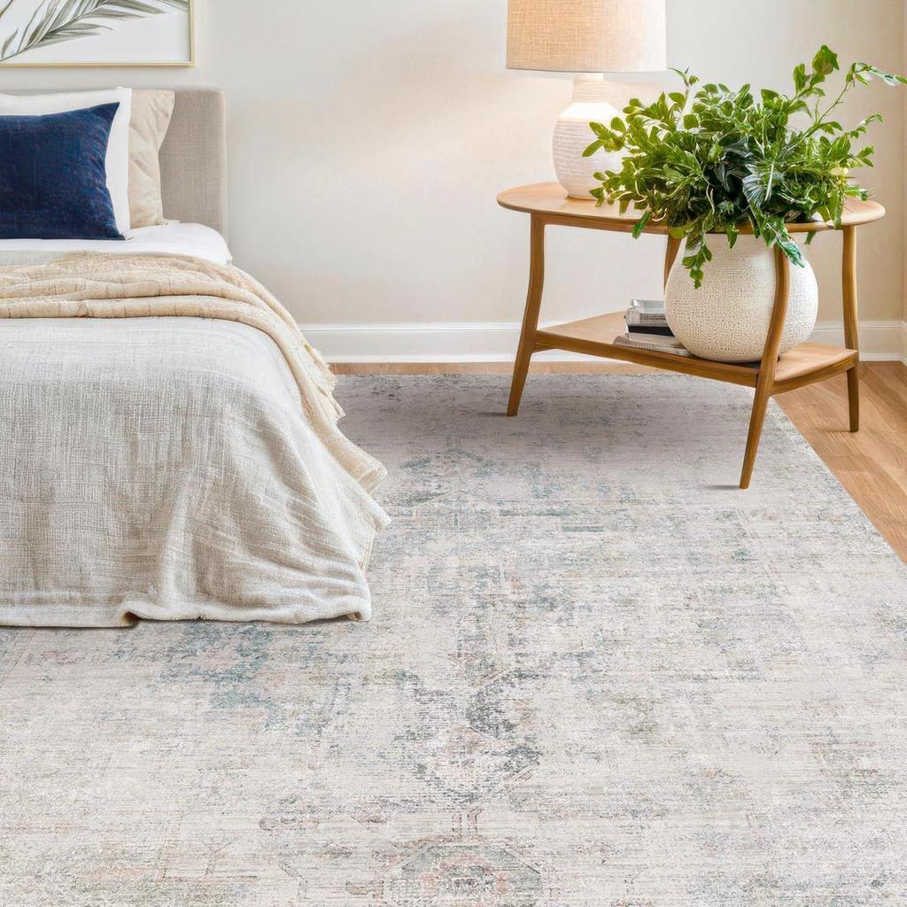 Ethnic Style Dirt-Resistant Luxury Carpet, Easy Care, Whole House or Bedroom Floor Mat