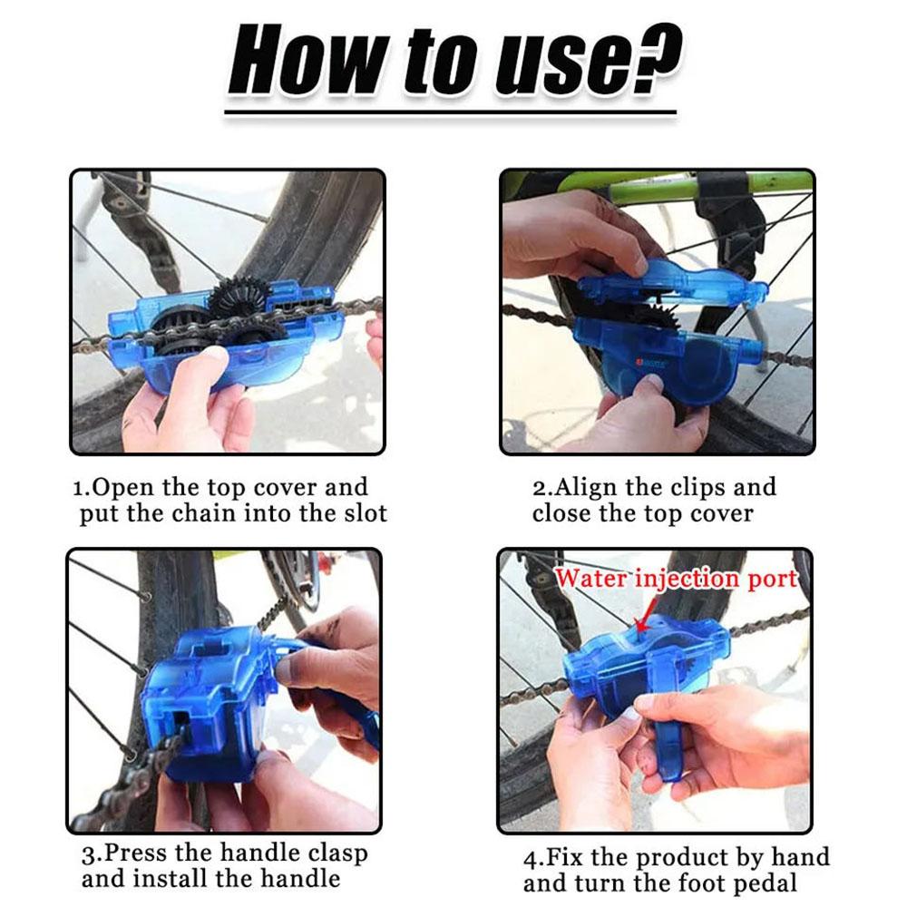 Chain Cleaner Cleaning Bicycle 3D Chain Brush Wash Tool Set MTB Bike Protection Oil Bike Chain for Mountain Cycling Accessories