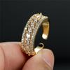 Antique Gold Tone Color Engagement Rings Marquise White Cubic Zircon Nuptial Wedding Occasion Women Finger Ring High End Crystal Stone Small Stone