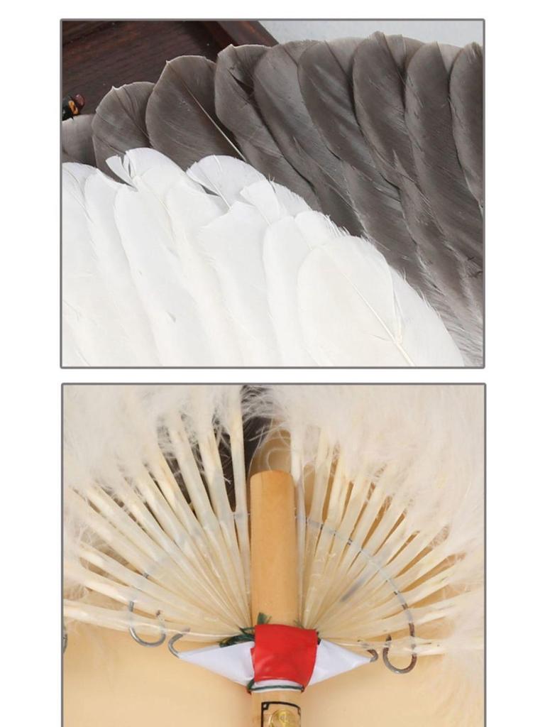 Handheld Goose Feather Fan for Summer - Classic Style for Children & Adults