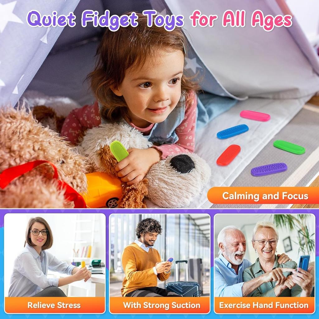 Sensory Fidget Toys for Kids Adults 8 Pack Sensory Strips for Autism ADHD and Anxiety Relief Fidgets Calm Strips Desk Toys