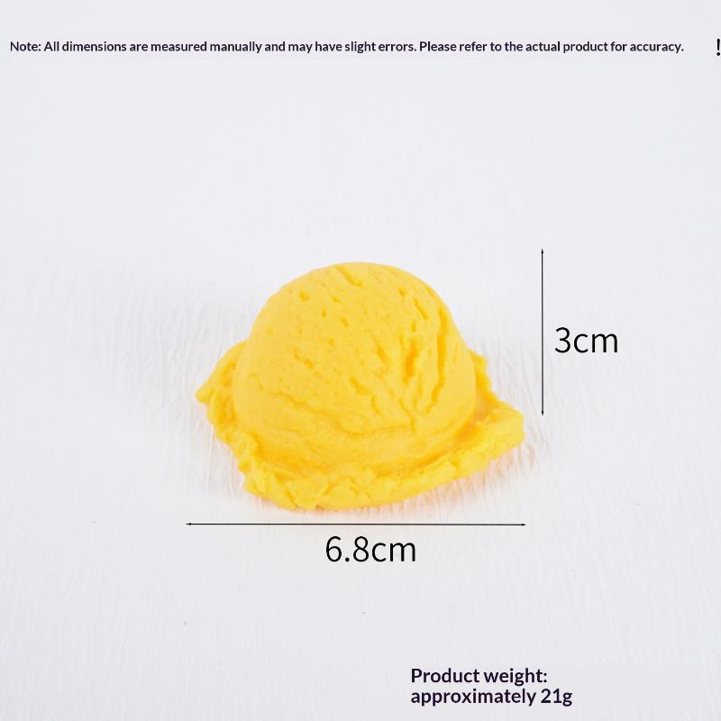 Simulation Ice Cream Ball Model Waterproof Lifelike Fake Sweet Cone Ornament for Window Display Home Kitchen Decor Photo Props