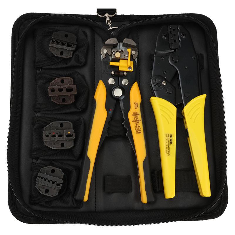 1116 New Style HS-11BC Mini Multi-Die Crimping Plier Set Oxford Bag Included Portable Cable Press Tool
